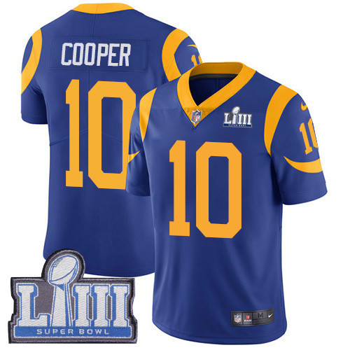 Nike Rams #10 Pharoh Cooper Royal Blue Alternate Super Bowl LIII Bound Men's Stitched NFL Vapor Untouchable Limited Jersey