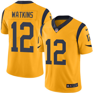 Nike Rams #12 Sammy Watkins Gold Youth Stitched NFL Limited Rush Jersey