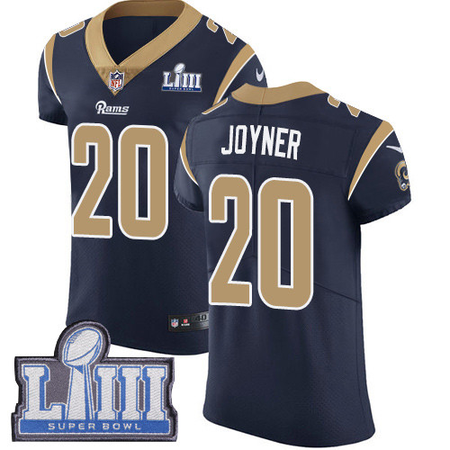 Nike Rams #20 Lamarcus Joyner Navy Blue Team Color Super Bowl LIII Bound Men's Stitched NFL Vapor Untouchable Elite Jersey