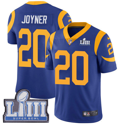 Nike Rams #20 Lamarcus Joyner Royal Blue Alternate Super Bowl LIII Bound Men's Stitched NFL Vapor Untouchable Limited Jersey
