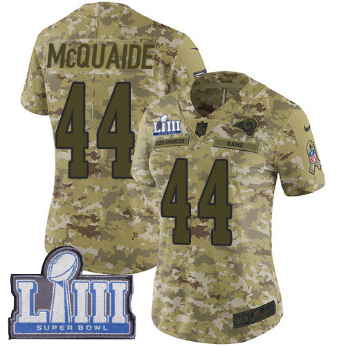 Nike Rams #44 Jacob McQuaide Camo Super Bowl LIII Bound Women's Stitched NFL Limited  0