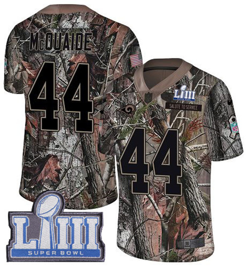 Nike Rams #44 Jacob McQuaide Camo Super Bowl LIII Bound Youth Stitched NFL Limited Rush