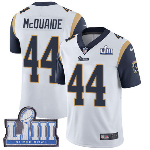 Nike Rams #44 Jacob McQuaide White Super Bowl LIII Bound Youth Stitched NFL Vapor