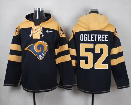 Nike Rams #52 Alec Ogletree Navy Blue Player Pullover NFL Hoodie