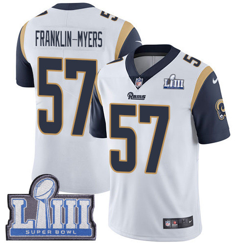 Nike Rams #57 John Franklin-Myers White Super Bowl LIII Bound Men's Stitched NFL Vapor Untouchable Limited Jersey