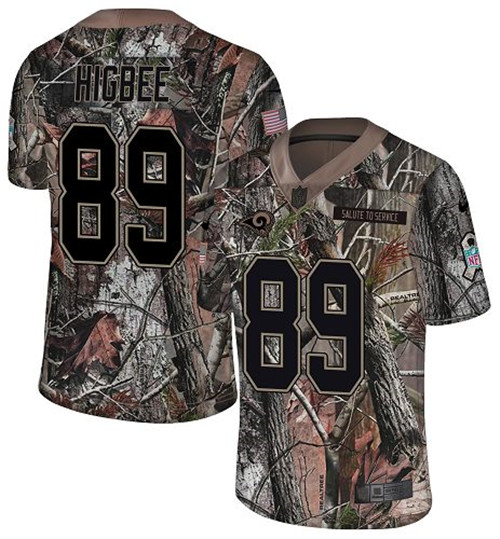 Nike Rams #89 Tyler Higbee Camo Men's Stitched NFL Limited Rush Realtree Jersey
