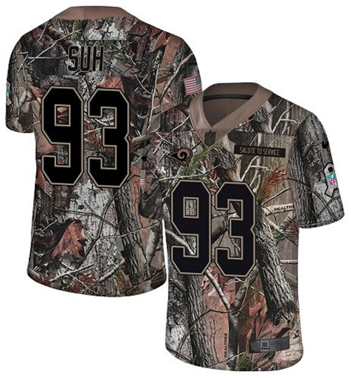 Nike Rams #93 Ndamukong Suh Camo Men's Stitched NFL Limited Rush Realtree Jersey