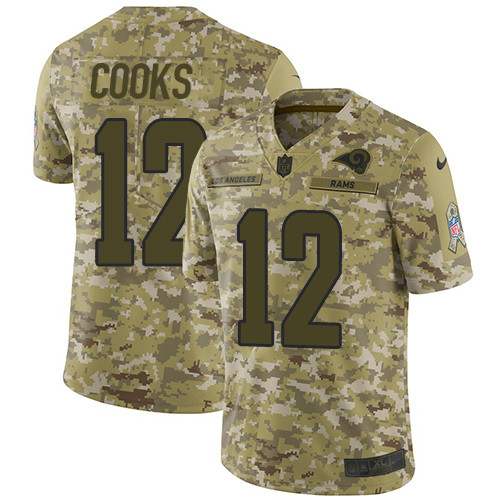 Nike Rams 12 Brandin Cooks Camo Salute To Service Limited Jersey
