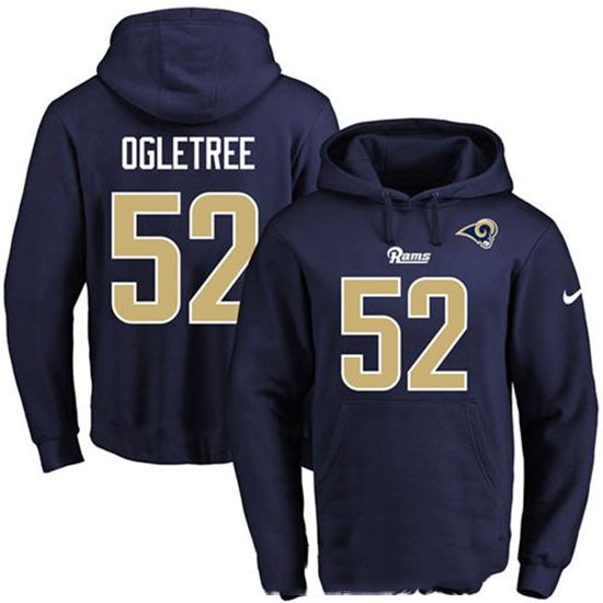 Nike Rams 52 Alec Ogletree Navy Men's Pullover Hoodie
