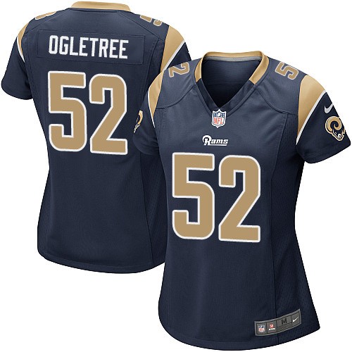 Nike Rams 52 Alec Ogletree Navy Women Game Jersey