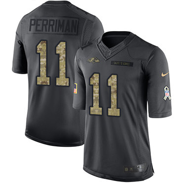 Nike Ravens #11 Breshad Perriman Black Youth Stitched NFL Limited 2016 Salute to Service Jersey