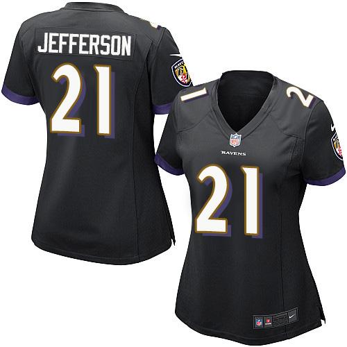 Nike Ravens #21 Tony Jefferson Black Alternate Women's Stitched NFL New Elite Jersey