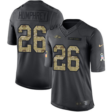 Nike Ravens #26 Marlon Humphrey Black Men's Stitched NFL Limited 2016 Salute to Service Jersey