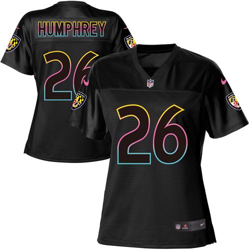 Nike Ravens #26 Marlon Humphrey Black Women's NFL Fashion Game Jersey