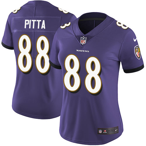 Nike Ravens #88 Dennis Pitta Purple Team Color Women's Stitched NFL Vapor Untouchable Limited Jersey