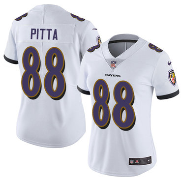 Nike Ravens #88 Dennis Pitta White Women's Stitched NFL Vapor Untouchable Limited Jersey