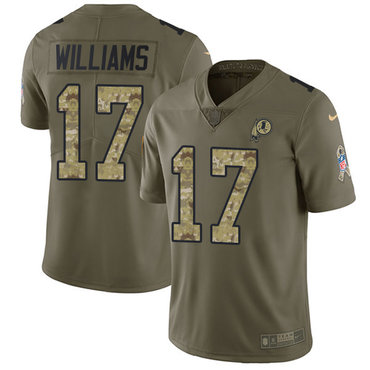 Nike Redskins #17 Doug Williams Olive Camo Men's Stitched NFL Limited 2017 Salute To Service Jersey