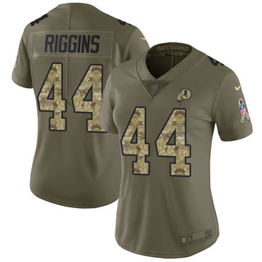 Nike Redskins #44 John Riggins Olive Camo Women's Stitched NFL Limited 2017 Salute to Service Jersey