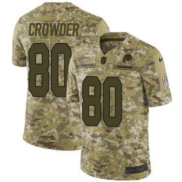 Nike Redskins #80 Jamison Crowder Camo Youth Stitched NFL Limited 2018 Salute to Service Jersey