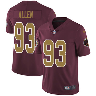 Nike Redskins #93 Jonathan Allen Burgundy Red Alternate Men's Stitched NFL Vapor Untouchable Limited Jersey