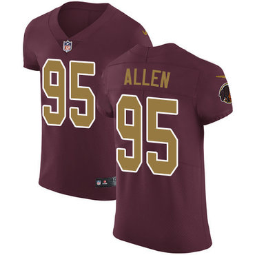 Nike Redskins #95 Jonathan Allen Burgundy Red Alternate Men's Stitched NFL Vapor Untouchable Elite Jersey