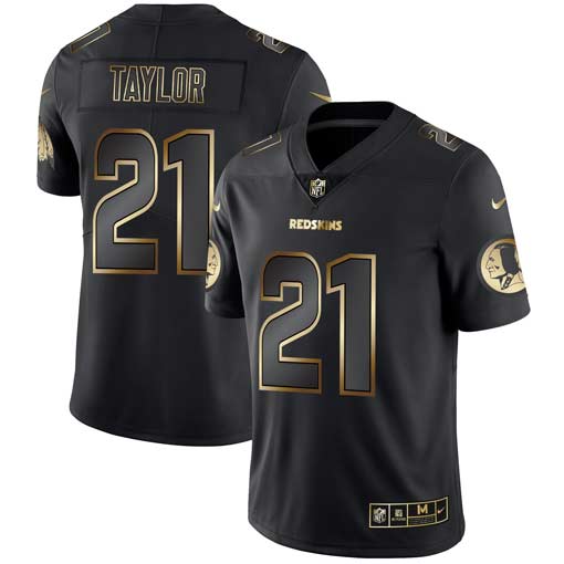 Nike Redskins 21 Sean Taylor Black Gold Vapor Untouchable Limited Jersey