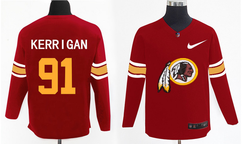 Nike Redskins 91 Ryan Kerrigan Red Knit Sweater