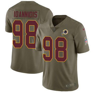 Nike Redskins 98 Matthew Idanniois Olive Salute To Service Limited Jersey