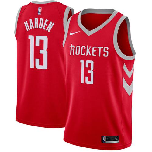Nike Rockets #13 James Harden Red Stitched NBA Swingman Jersey