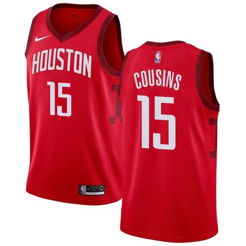 Nike Rockets #15 DeMarcus Cousins Red NBA Swingman Earned Edition Jersey