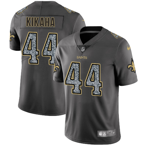 Nike Saints #44 Hau'oli Kikaha Gray Static Men's NFL Vapor Untouchable Game Jersey