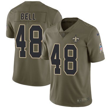 Nike Saints #48 Vonn Bell Olive Men's Stitched NFL Limited 2017 Salute To Service Jersey