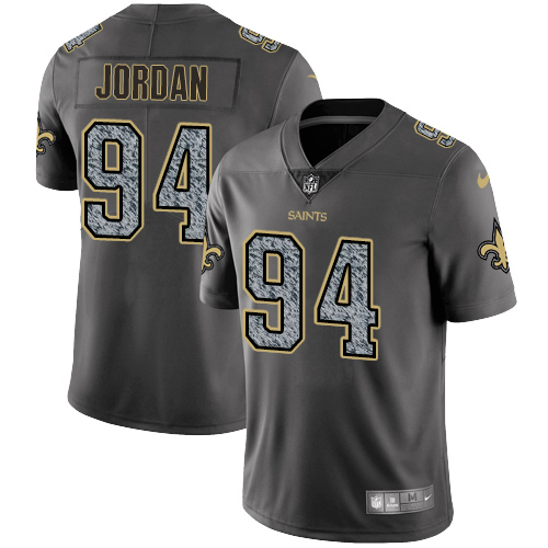 Nike Saints #94 Cameron Jordan Gray Static Men's NFL Vapor Untouchable Game Jersey