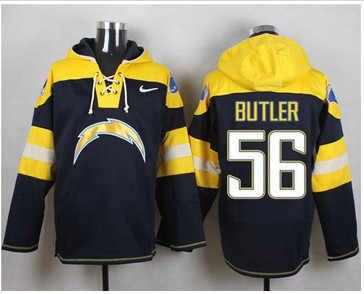 Nike San Diego Chargers #56 Donald Butler Navy Blue Player Pullover NFL Hoodie