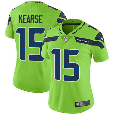 Nike Seahawks #15 Jermaine Kearse Green Women's Stitched NFL Limited Rush Jersey