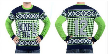 Nike Seattle Seahawks #12 Fan Men's Ugly Sweater