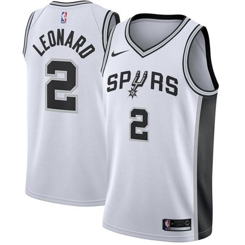 Nike Spurs #2 Kawhi Leonard White Stitched NBA Swingman Jersey