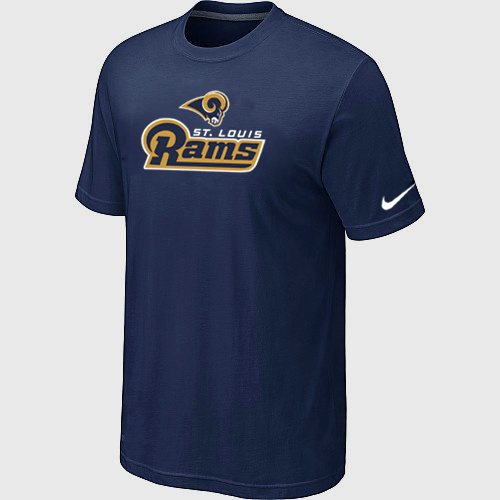 NEW NFL St. Louis Rams Authentic Logo T-Shirt D.blue