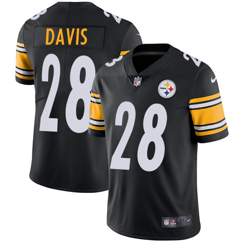 Nike Steelers #28 Sean Davis Black Team Color Men's Stitched NFL Vapor Untouchable Limited Jersey