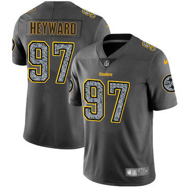 Nike Steelers #97 Cameron Heyward Gray Static Youth NFL Vapor Untouchable Game Jersey