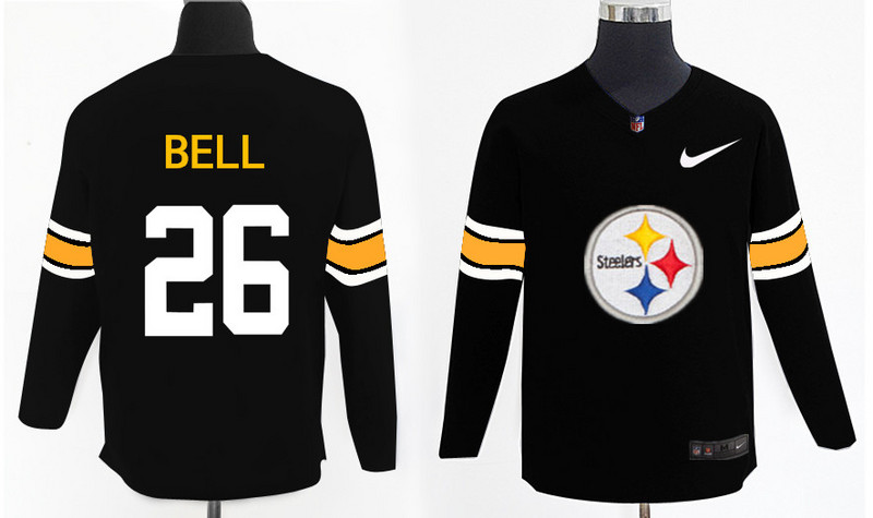 Nike Steelers 26 Le'Veon Bell Black Knit Sweater