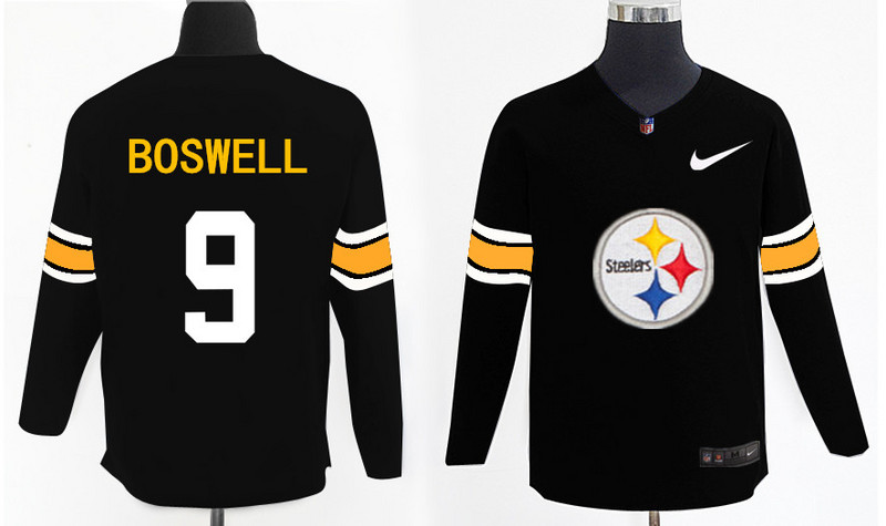 Nike Steelers 9 Chris Boswell Black Knit Sweater