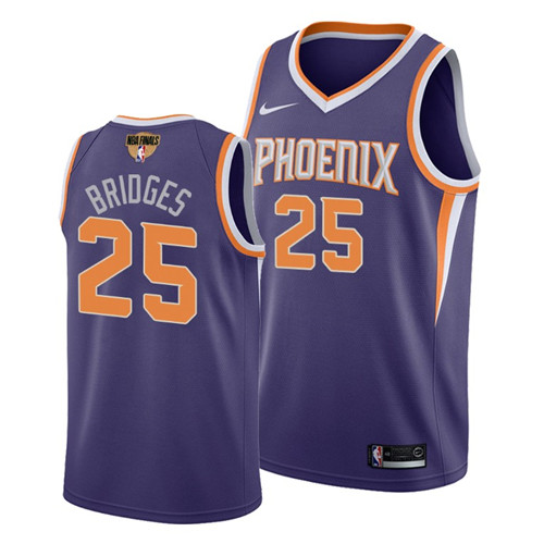 Nike Suns #25 Mikal Bridges Men's 2021 NBA Finals Bound Swingman Icon Edition Jersey Purple