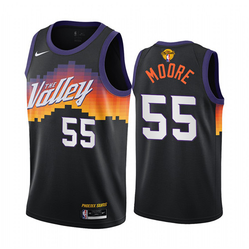 Nike Suns #55 E'Twaun Moore Youth 2021 NBA Finals Bound City Edition Jersey Black