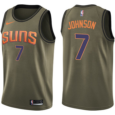 Nike Suns #7 K Johnson Green Salute to Service NBA Swingman Jersey
