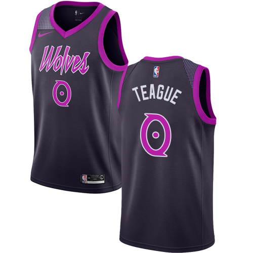 Nike Timberwolves #0 Jeff Teague Purple NBA Swingman City Edition 2018 19 Jersey