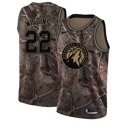 Nike Timberwolves #22 Andrew Wiggins Camo NBA Swingman Realtree Collection Jersey