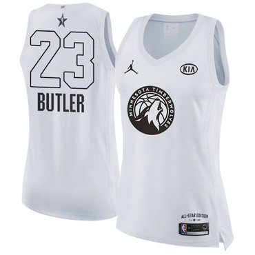 Nike Timberwolves #23 Jimmy Butler White Women's NBA Jordan Swingman 2018 All-Star Game Jersey