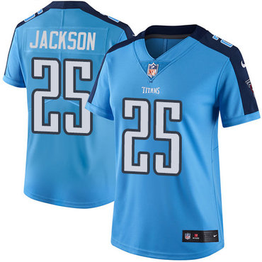 Nike Titans #25 Adoree' Jackson Light Blue Team Color Women's Stitched NFL Vapor Untouchable Limited Jersey