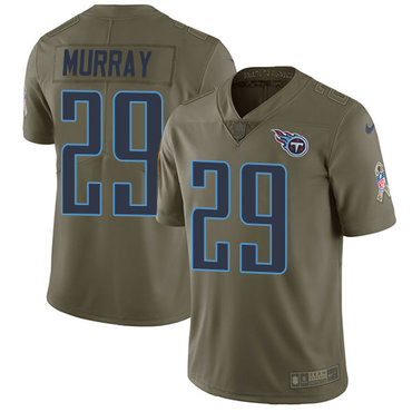 Nike Titans #29 DeMarco Murray Olive Youth Stitched NFL Limited 2017 Salute to Service Jersey